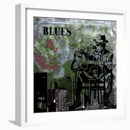 Blues II-Jean-François Dupuis-Framed Art Print