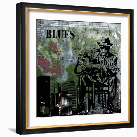 Blues II-Jean-François Dupuis-Framed Art Print