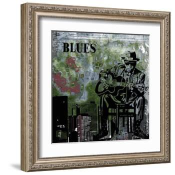 Blues II-Jean-François Dupuis-Framed Art Print