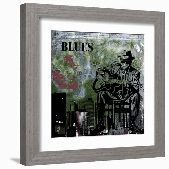 Blues II-Jean-François Dupuis-Framed Art Print