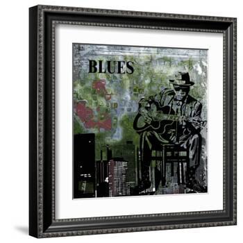 Blues II-Jean-François Dupuis-Framed Art Print