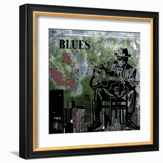 Blues II-Jean-François Dupuis-Framed Art Print