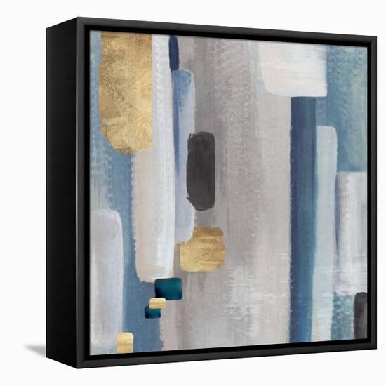 Blues of Klimt I-Emma Peal-Framed Stretched Canvas