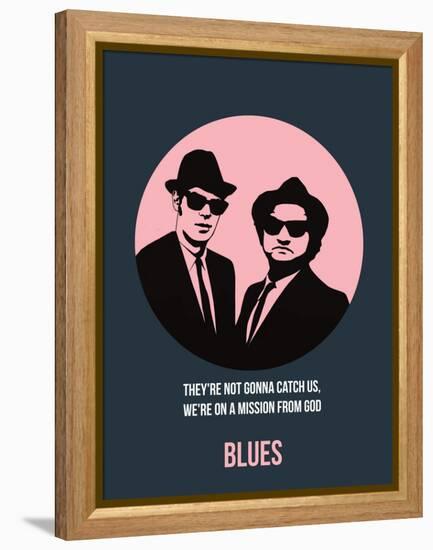 Blues Poster 1-Anna Malkin-Framed Stretched Canvas