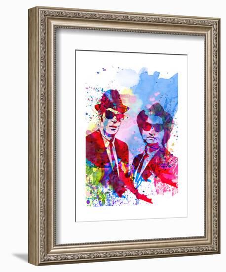 Blues Watercolor-Anna Malkin-Framed Art Print