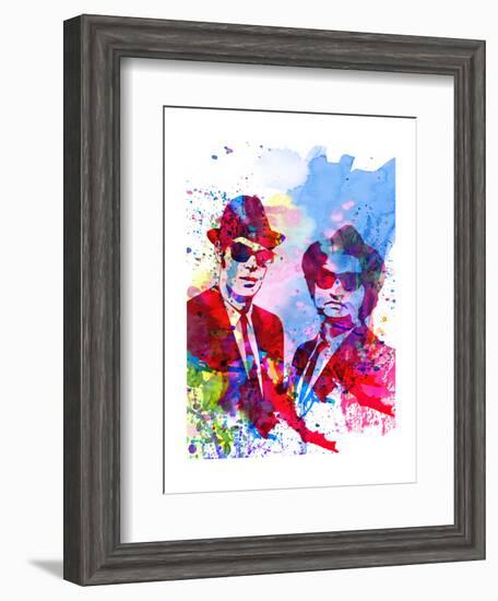 Blues Watercolor-Anna Malkin-Framed Art Print