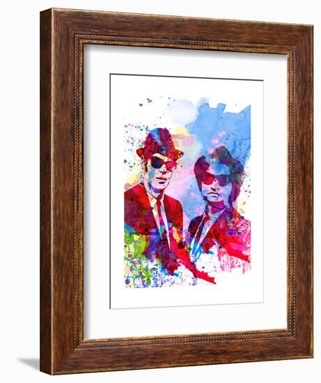 Blues Watercolor-Anna Malkin-Framed Art Print