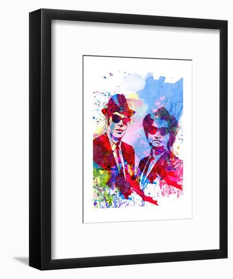 Blues Watercolor-Anna Malkin-Framed Premium Giclee Print