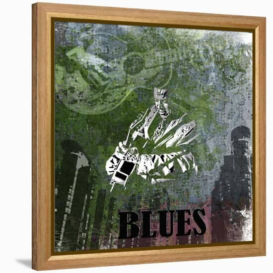 Blues-Jean-François Dupuis-Framed Stretched Canvas