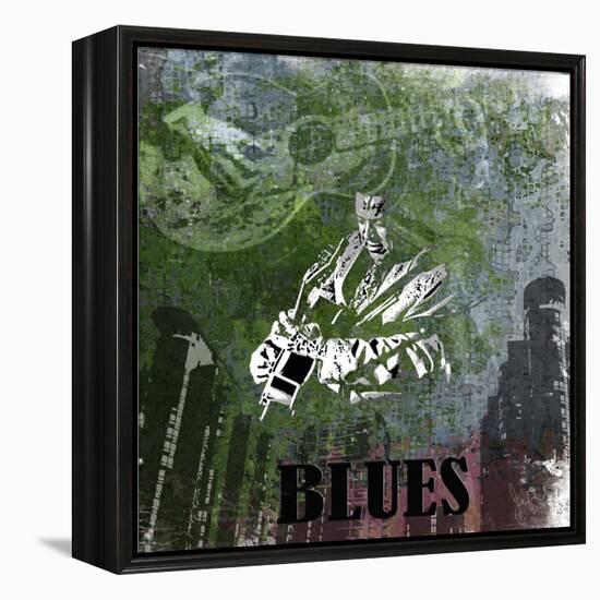 Blues-Jean-François Dupuis-Framed Stretched Canvas