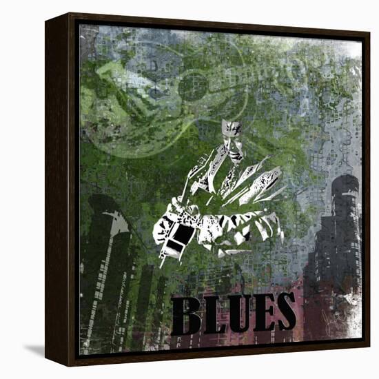 Blues-Jean-François Dupuis-Framed Stretched Canvas