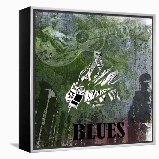 Blues-Jean-François Dupuis-Framed Stretched Canvas