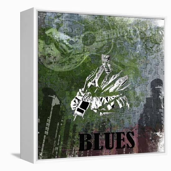 Blues-Jean-François Dupuis-Framed Stretched Canvas