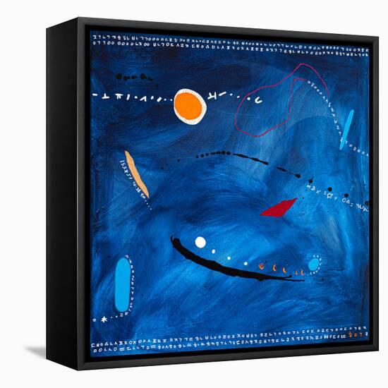 Blues-Hyunah Kim-Framed Stretched Canvas