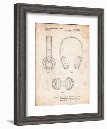 Bluetooth Headphones Patent-Cole Borders-Framed Art Print