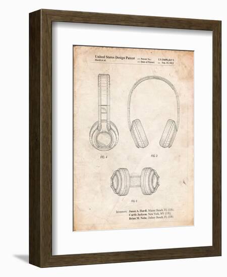 Bluetooth Headphones Patent-Cole Borders-Framed Art Print