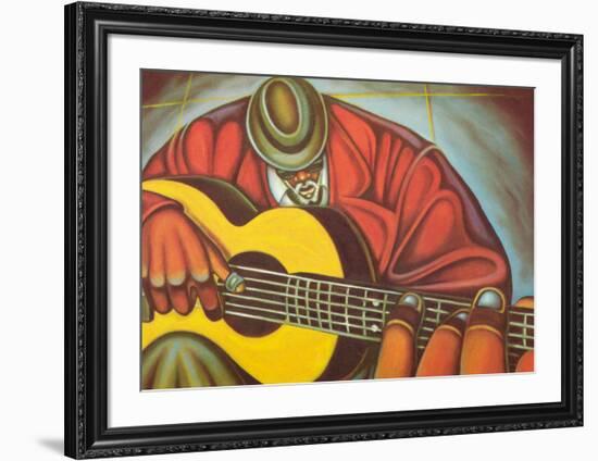 Bluez Man II-Cbabi Bayoc-Framed Art Print