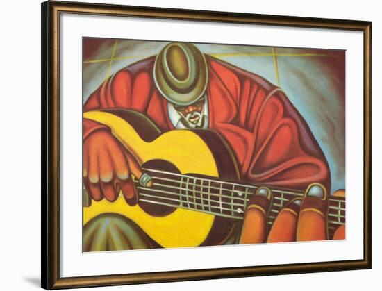 Bluez Man II-Cbabi Bayoc-Framed Art Print