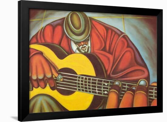 Bluez Man II-Cbabi Bayoc-Framed Art Print