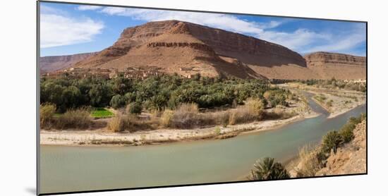 Bluffs and ruined Kasbahs along the River Ziz, Errachidia Province, Meknes-Tafilalet, Morocco-null-Mounted Photographic Print