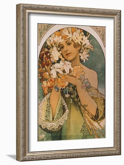 Blume, 1897-Alphonse Mucha-Framed Giclee Print