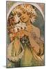 Blume, 1897-Alphonse Mucha-Mounted Giclee Print