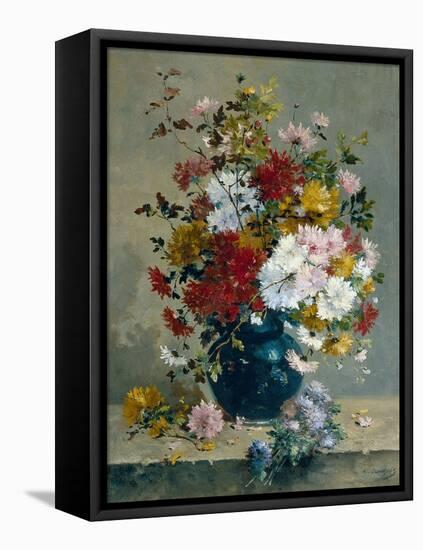 Blumenbouquet-Eugene Henri Cauchois-Framed Premier Image Canvas