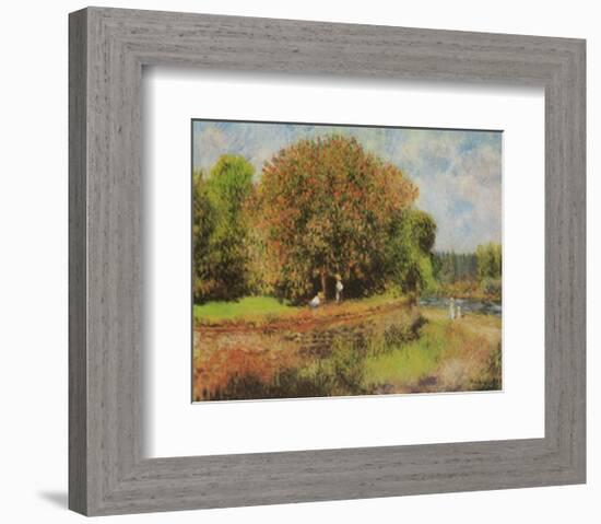 Blumender Kastanienbaum-Pierre-Auguste Renoir-Framed Art Print