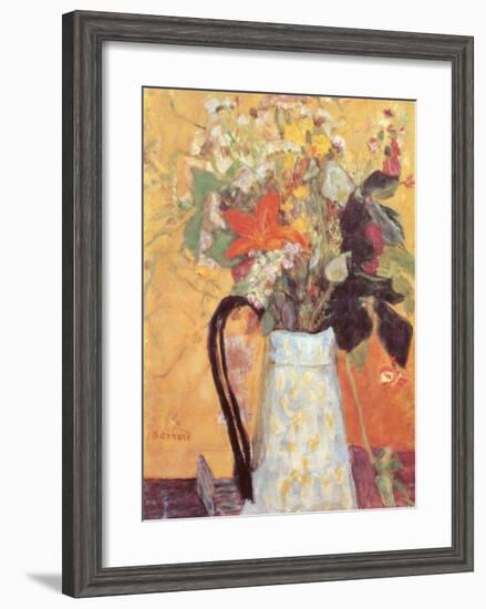 Blumenstrauss in Weissem Krug-Pierre Bonnard-Framed Art Print