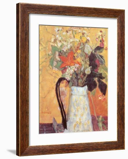 Blumenstrauss in Weissem Krug-Pierre Bonnard-Framed Art Print