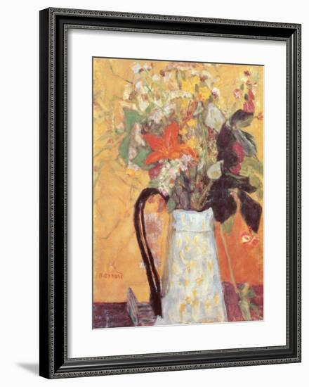 Blumenstrauss in Weissem Krug-Pierre Bonnard-Framed Art Print