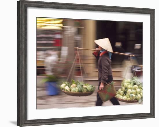 Blurred Action and Rush of Hanoi City Streets, Vietnam-Bill Bachmann-Framed Photographic Print