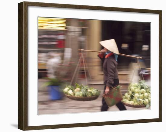 Blurred Action and Rush of Hanoi City Streets, Vietnam-Bill Bachmann-Framed Photographic Print