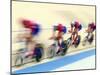 Blurred Action of Cycliing Team Onthe Track-Chris Trotman-Mounted Photographic Print