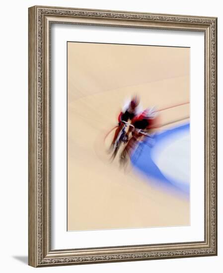 Blurred Action of Cyclist Competing on the Track-Chris Trotman-Framed Photographic Print