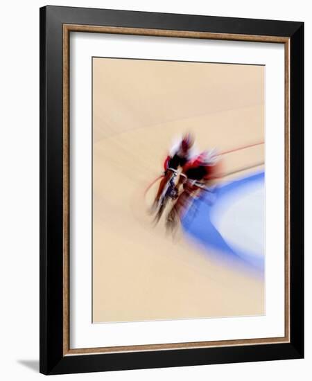 Blurred Action of Cyclist Competing on the Track-Chris Trotman-Framed Photographic Print