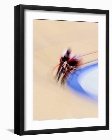 Blurred Action of Cyclist Competing on the Track-Chris Trotman-Framed Photographic Print