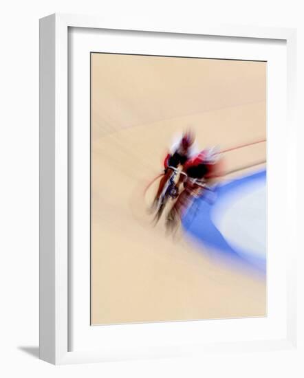 Blurred Action of Cyclist Competing on the Track-Chris Trotman-Framed Photographic Print