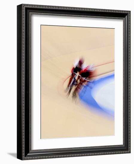 Blurred Action of Cyclist Competing on the Track-Chris Trotman-Framed Photographic Print