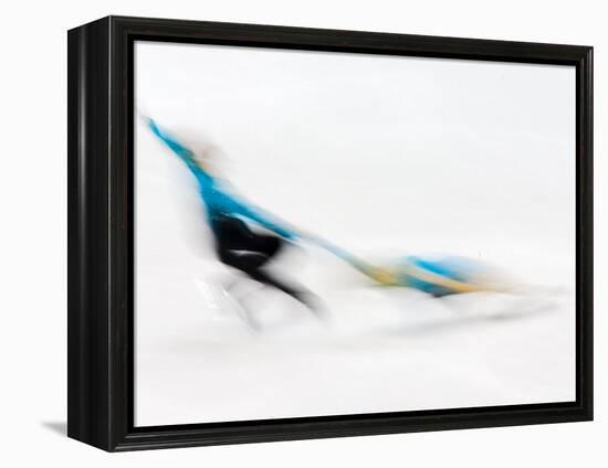 Blurred Action of Pairs Figure Skaters, Torino, Italy-Chris Trotman-Framed Premier Image Canvas
