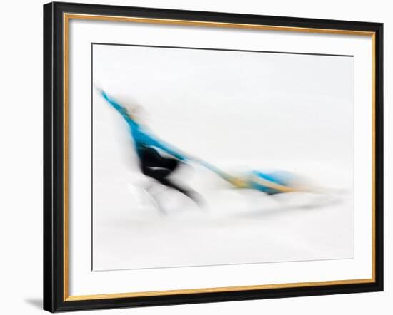 Blurred Action of Pairs Figure Skaters, Torino, Italy-Chris Trotman-Framed Photographic Print