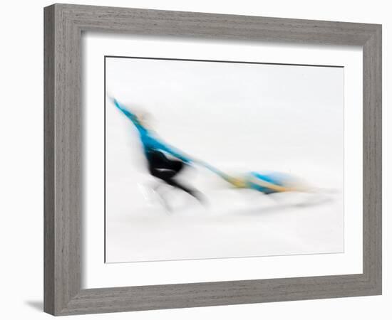 Blurred Action of Pairs Figure Skaters, Torino, Italy-Chris Trotman-Framed Photographic Print