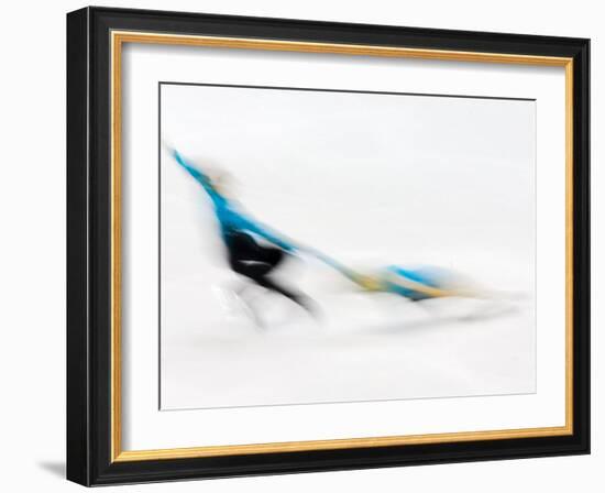 Blurred Action of Pairs Figure Skaters, Torino, Italy-Chris Trotman-Framed Photographic Print