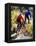 Blurred Action of Recreational Mountain Biker Riding on the Trails-null-Framed Premier Image Canvas