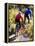 Blurred Action of Recreational Mountain Biker Riding on the Trails-null-Framed Premier Image Canvas