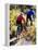 Blurred Action of Recreational Mountain Biker Riding on the Trails-null-Framed Premier Image Canvas