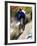 Blurred Action of Recreational Mountain Biker Riding on the Trails-null-Framed Photographic Print