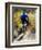 Blurred Action of Recreational Mountain Biker Riding on the Trails-null-Framed Photographic Print