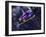 Blurred Action of Ski Jumper Flying Throught the Air-null-Framed Photographic Print