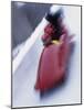 Blurred Action of the Start of 4 Man Bobsled Team, Lake Placid, New York, USA-Chris Trotman-Mounted Photographic Print